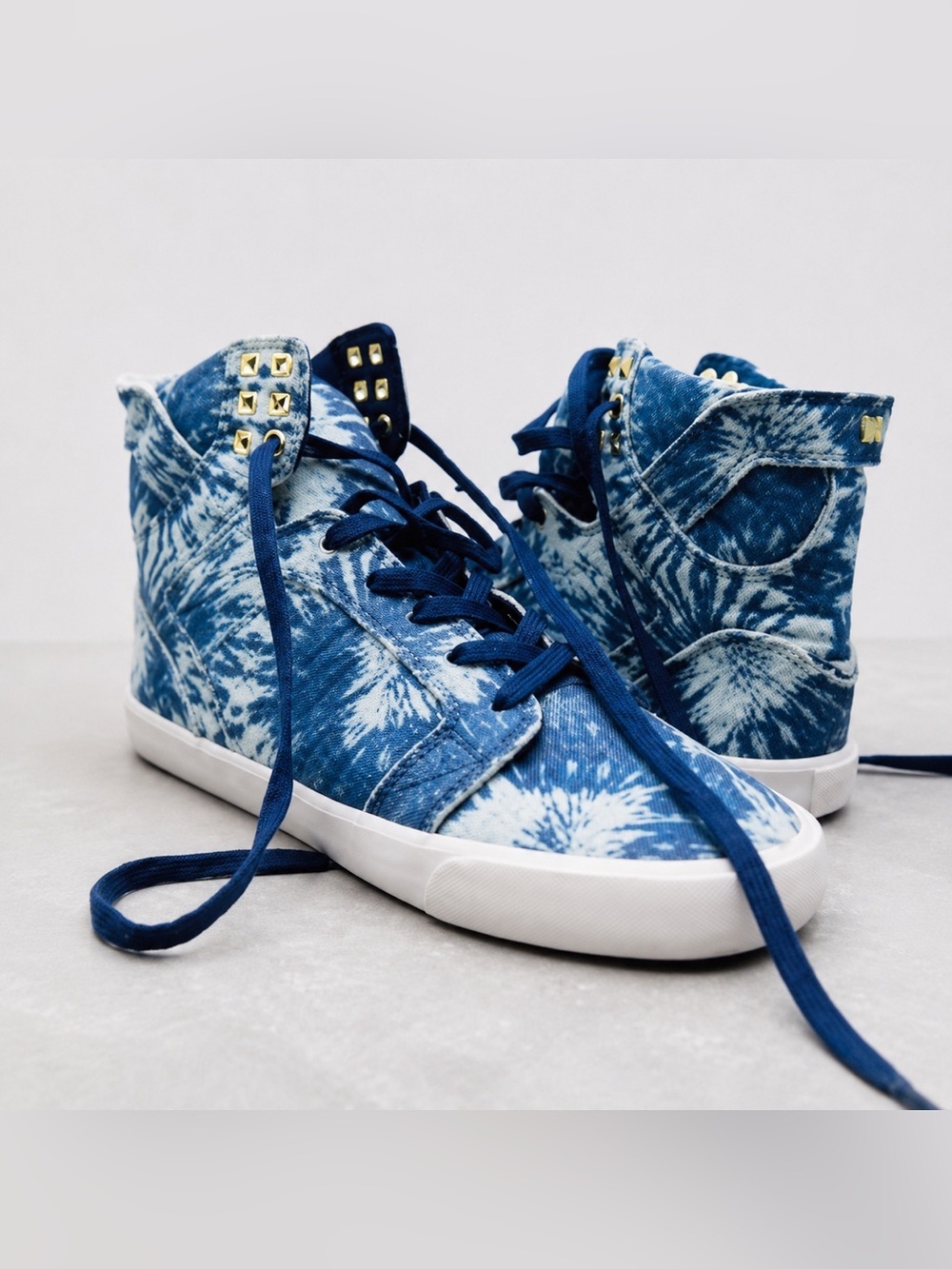 Supra Skytop Blue Tie-Dye High Top Sneakers Women’s 8.5 EU 40 Skate Streetwear